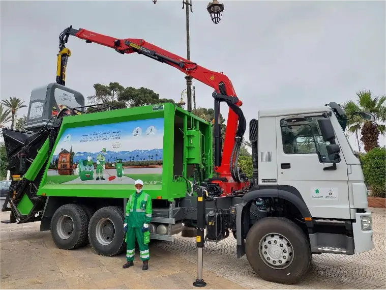 Grue de levage usage gestion des déchets